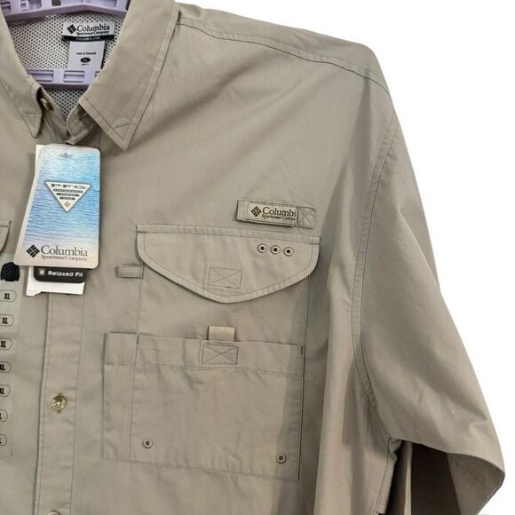 Columbia Men’s Size XL PFG Bonehead™ Long Sleeve Shirt Color Fossil Vents - Picture 8 of 12
